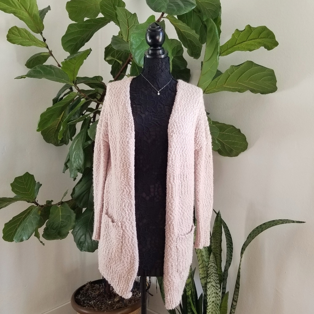 Soft Knitted Blush Pink Cardigan